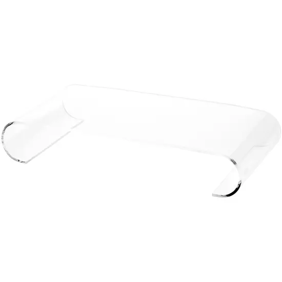 Plymor Clear Acrylic Scroll-Shaped Display Riser, 2" H x 10.5" W x 5.5" D (1/8" thick) {2}