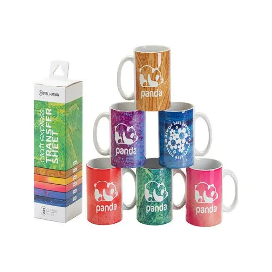 Craft Express 6 Pack 4.5" x 12" Assorted Sublimation Transfer Sheets I &ndash; Ready to Press {3}