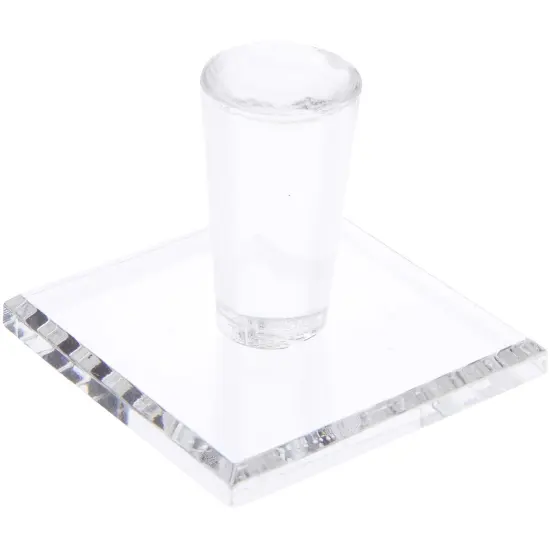 Plymor Clear Acrylic Display Sphere Holder Riser, 1.5" H x 1.5" W x 1.5" D (0.75" Circle) {2}