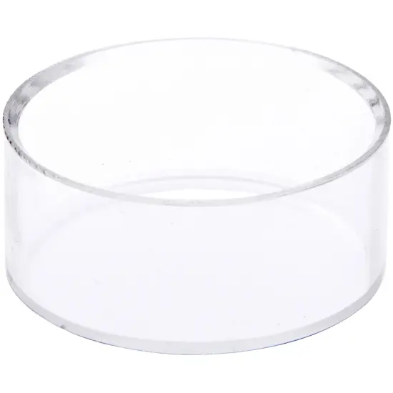 Plymor Clear Acrylic Beveled Egg, Marble, Ball or Sphere Display Holder Stand, 1.25" H x 3" W {2}
