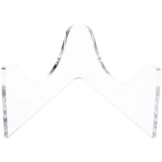 Plymor Clear Acrylic Low-Profile Curved Display Easel for Geode, Mineral or Crystal Cluster, 2.625" H x 5.75" W x 6.5" D {2}