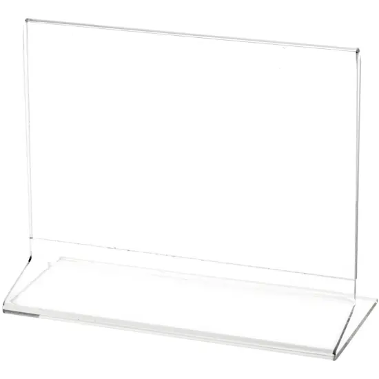 Plymor Clear Acrylic Sign Display / Literature Holder (Side-Load), 7" W x 5" H {2}