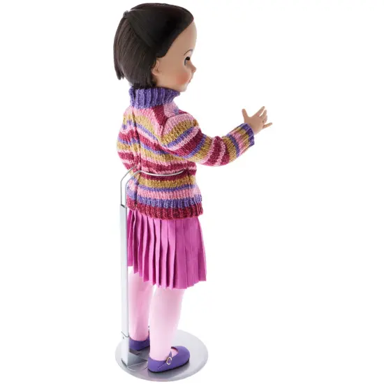 Plymor DSP-15S Silver Adjustable Doll Stand, fits 25, 26, 27, 28, 29, 30, 31, 32, 33, and 34 inch Dolls, Waist is 3.75" - 5" wide, 11" - 13" around {3}