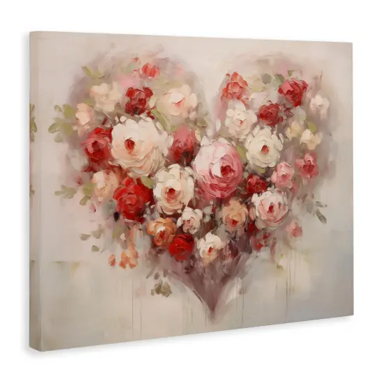 Stupell Industries Valentine Roses Heart Canvas Design by Arlington Prints {3}