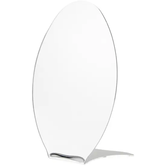 Plymor Oval Acrylic Countertop Mirror, 12" H x 8.25" W x 3.375" D {2}