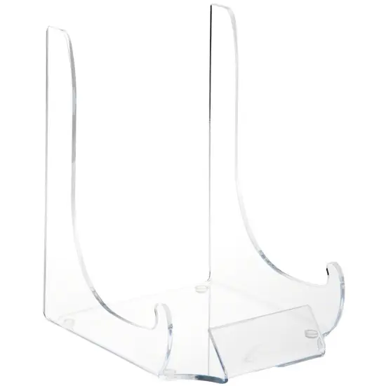 Plymor Clear Acrylic Display Easel With Label Front, 9" H x 6.25" W x 7.5" D {2}