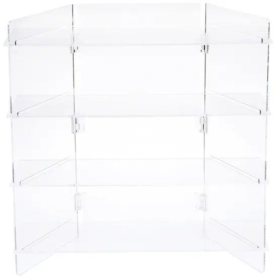 Plymor Clear Acrylic Portable Folding 3-Shelf Display {2}