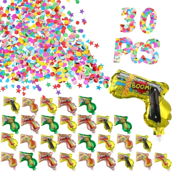 30 Pcs Fireworks Guns Handheld Confetti Poppers {1}