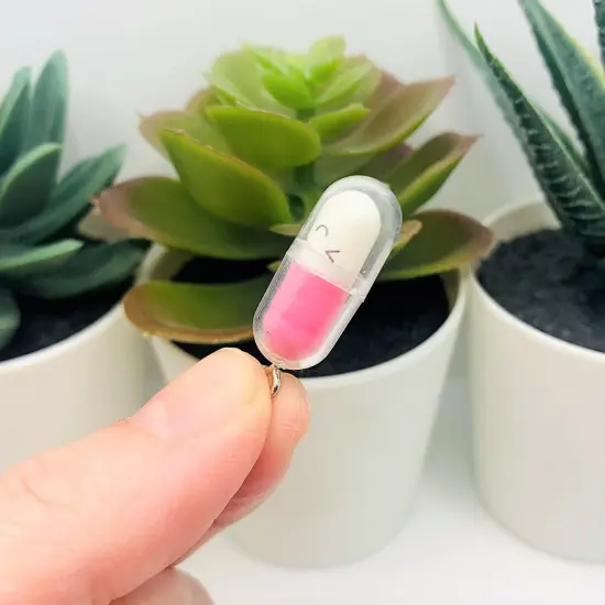 Mixed Kawaii Happy Pill Wish Capsule Charms, 10x28mm {4}