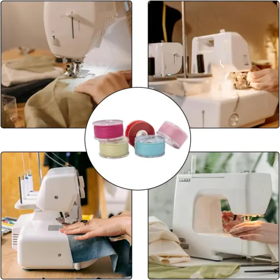 36 Pcs Bobbins and Sewing Threads with Bobbin Case {2}