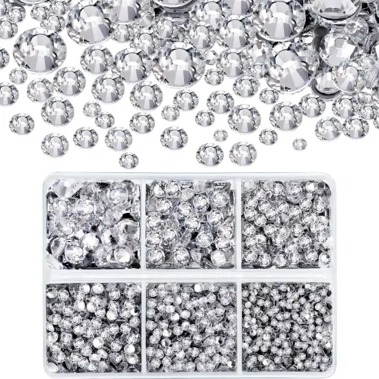 4000 Pieces Hotfix Flatback Rhinestones Crystals - AB Clear Color {1}