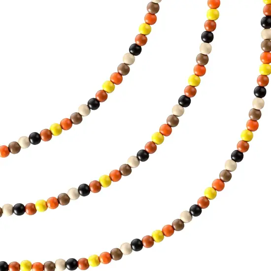 16 ft Fall Wooden Bead Garland {1}