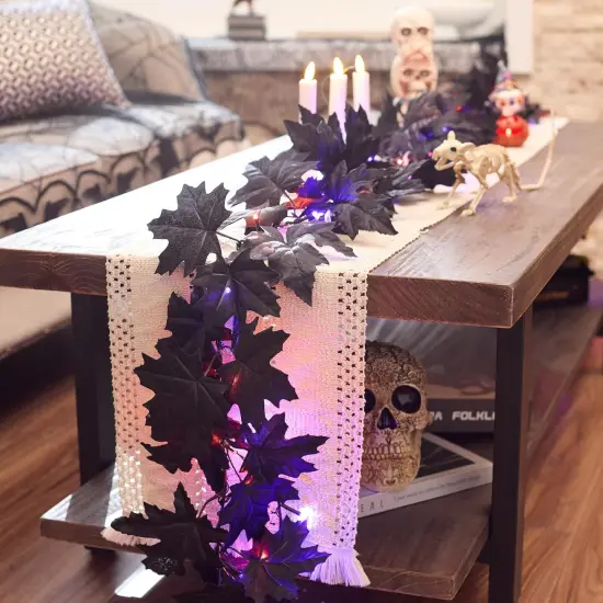 9ft Halloween Garland with Lights {5}