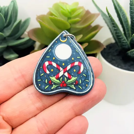 Creepy Christmas Ouija Planchette Charms, 40x36mm {2}