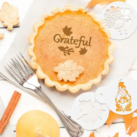 20 Pieces Fall Cookie Stencil Autumn Cake Templates Small Fall Stencil {5}