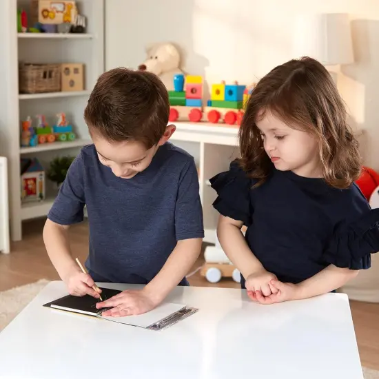 Scratch Art Doodle Pad with 16 Scratch-Art Boards and Wooden Stylus {6}