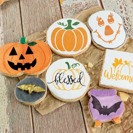 45Pieces Christmas Halloween Fall Thanksgiving Cookie Stencils (45 Holiday) {2}