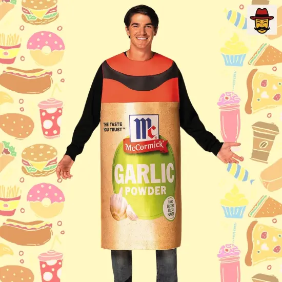Adults McCormick Garlic Powder Spice Costume Funny Seasoning Outfit {5}