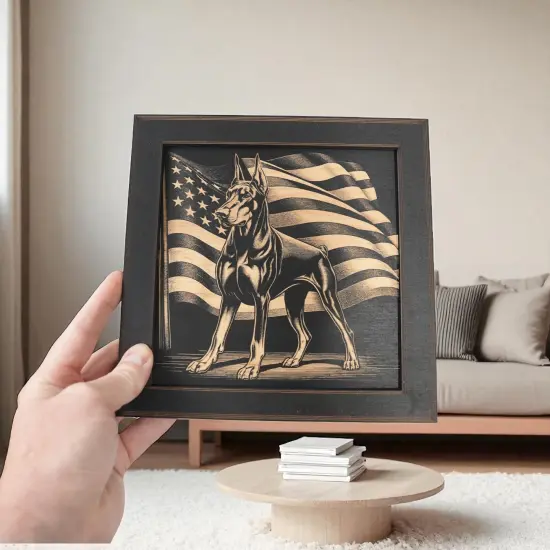 Framed Art - CUSTOM - Doberman - Dog {7}