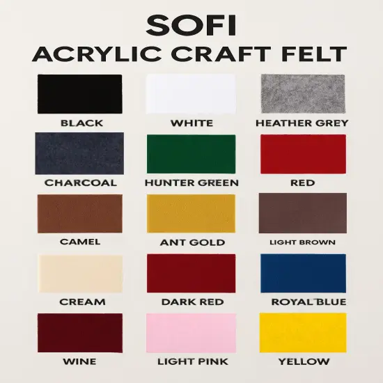 SOFI Acrylic Craft Felt Roll &ndash; 36" Wide x 50 Yards | 140gsm | Non-Fray 100% Acrylic Fabric for Crafts, Sewing, Costumes & Displays &ndash; 19 Colors Navy {2}