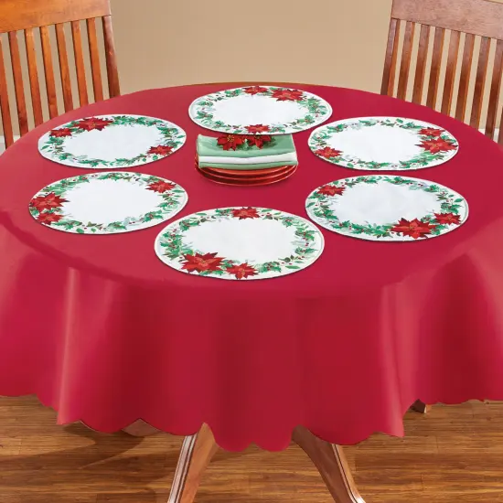 Collections Etc Festive Reversible Placemats - Set of 6 {1}