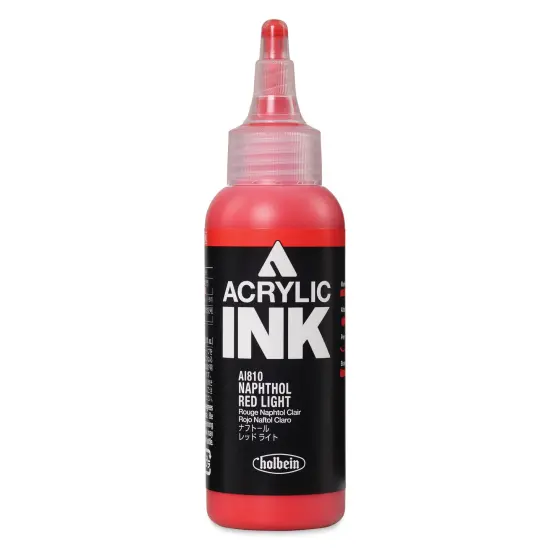 Holbein Acrylic Ink - Naphthol Red Light, 100 ml {1}
