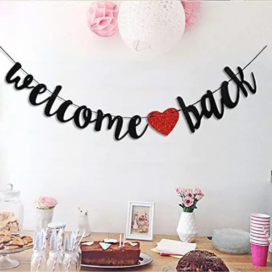 Welcome Back Banner Black Back to School {3}