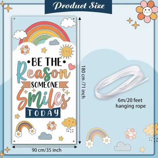 Boho Classroom Door Cover Decoration First of School Door Banner {2}