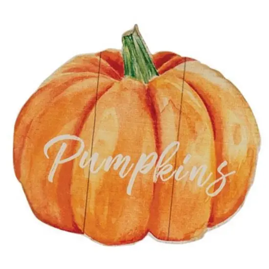 5-Inch Decorative Fall "Thankful Blessed and Pumpkin" Text Wood Signs for Seasonal Wall Display 3 Asstd. {4}