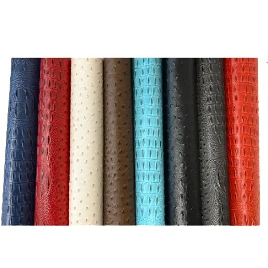 1 Yard Gatorich Faux Leather Vinyl Fabric 54/56" Width White II {2}