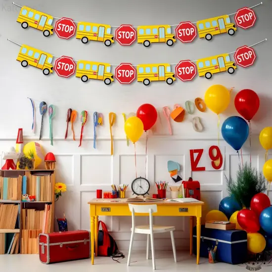 Bus Banner - 10 Feet, No DIY | School Bus Decorations {5}