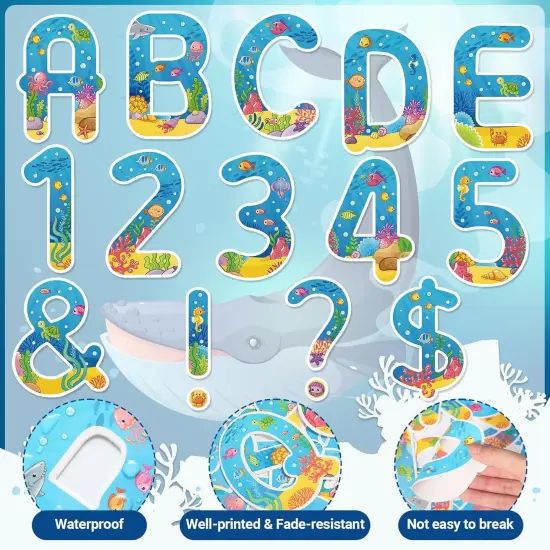 176 Pcs Under The Sea Letters Combo Pack Set Ocean Bulletin Board 4.3 Inch {3}