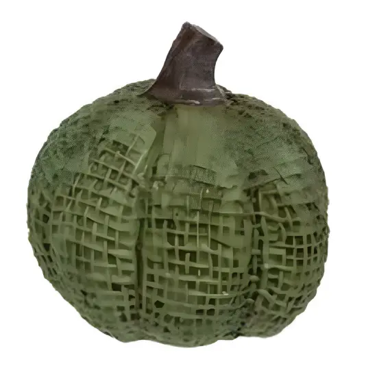 Fabric Resin Pumpkins with Woven Texture Decor 3 Asstd. {4}