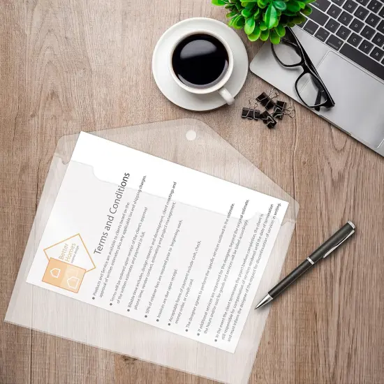 Products Clear Reusable Plastic Envelopes with Snap Closure {2}