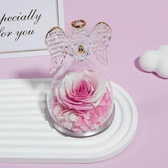 Angel Figurines with Real Rose Gifts {2}