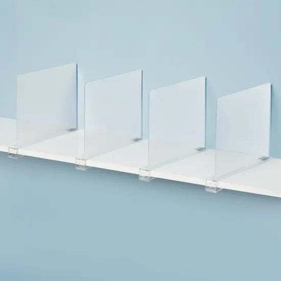 Collections Etc Closet Shelf Dividers with Anti-Slip Felt Pads - Set of 4 {4}