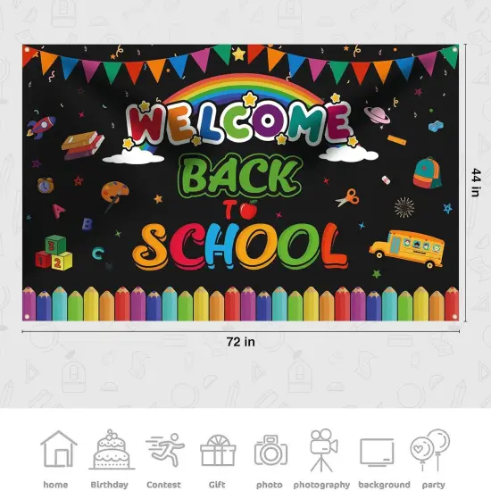 Welcome Back to School Backdrop Banner {2}
