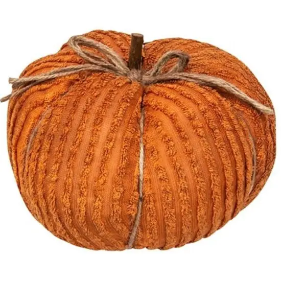 Soft Chenille Pumpkin Fall Table Decor with Jute Wrapped Stem {5}