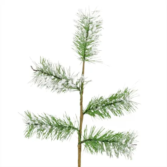 Flocked Evergreen Picks 6ct Snow Frosted Christmas Floral Stems {3}
