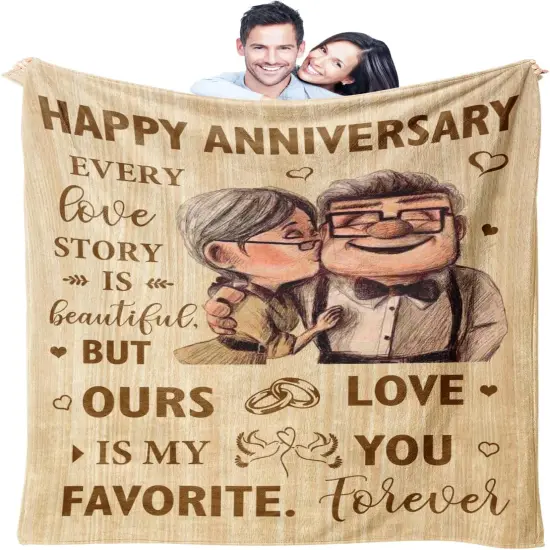 Wedding Anniversary Blanket Gifts - 60"X50" (Yellow) {1}