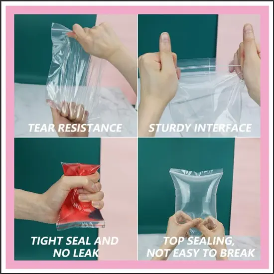 500 Pcs- 6" x 9" Plastic Poly Bags- Clear Resealable Zip Bag with Lock Seal Zipper {3}