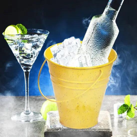 12 Pack Metal Buckets with Handle - Multicolor {4}