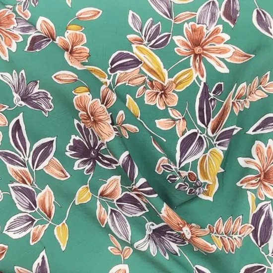 1 Yard Dark Ivy Rayon Slub Fabric Lightweight Material For Apparel Dresses Shirts And Sewing Projects 55/56 Inch Wide {1}
