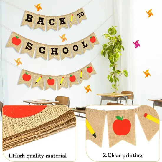 3Pcs 100 Days of School Banner Back To School {3}