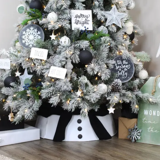 White Enamel Sign Ornaments 6ct Farmhouse Christmas Mini Decor {3}