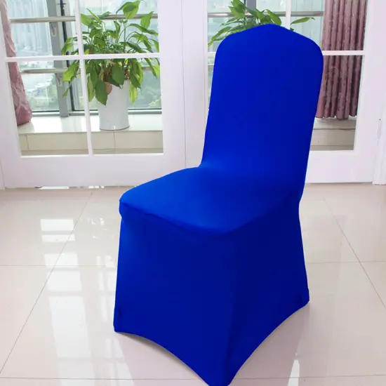 Royal Blue Spandex Banquet Chair Cover with Stretch Fit for Elegant Event Seating {4}