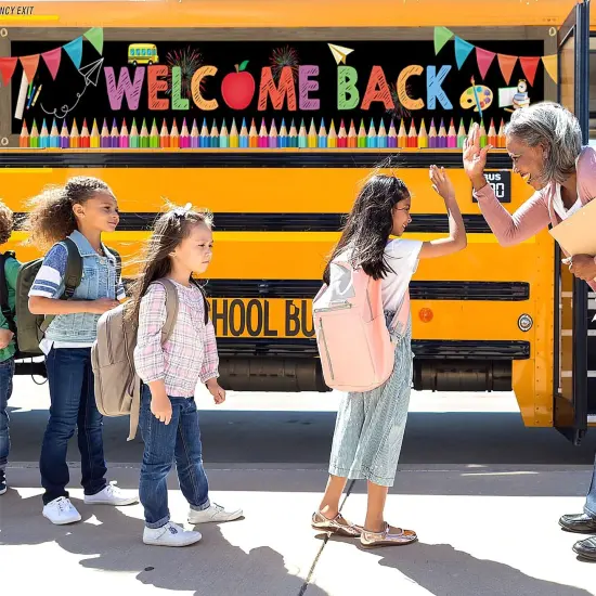 Welcome Back To School Banner - Multicolor {5}