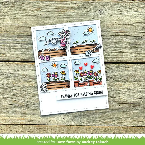 Lawn Fawn Clear Stamps 3"X4"-Garden Mouse {3}