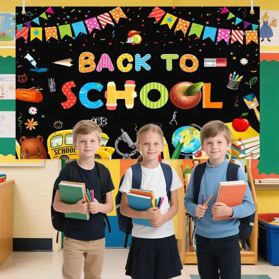 Back to School Backdrop First Day of School {4}