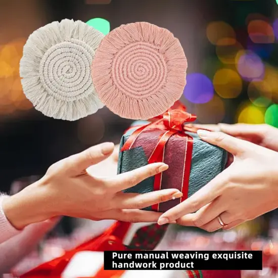 2 PCS Handmade Boho Coasters {5}